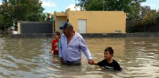 Floodwaters in Reynosa.
