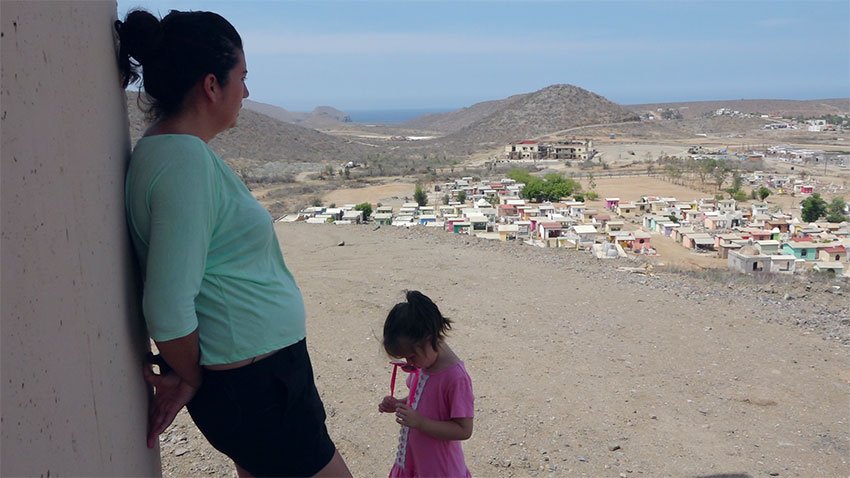 María Salvatierra and her daughter and the Colorado State University campus.