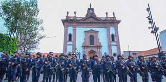 A show of force in Uruapan.
