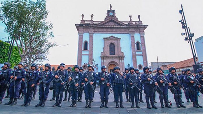 A show of force in Uruapan.