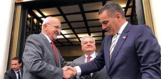 Seade, left, and Ambassador Alarie.