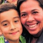 Sergio and his mother celebrate his win.