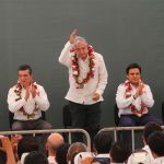 AMLO at yesterday's event in Chiapas.