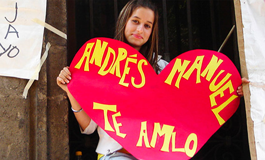 'Te AMLO,' a play on the phrase 'te amo,' or 'I love you.'