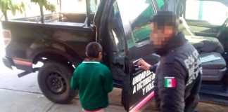 The young boy freed in Ecatepec on Monday.