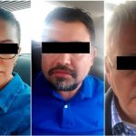 The three ex-bureaucrats arrested for embezzlement.