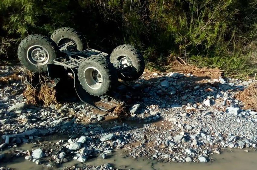 The ATV that was being used by the visitors to the Lima canyon.