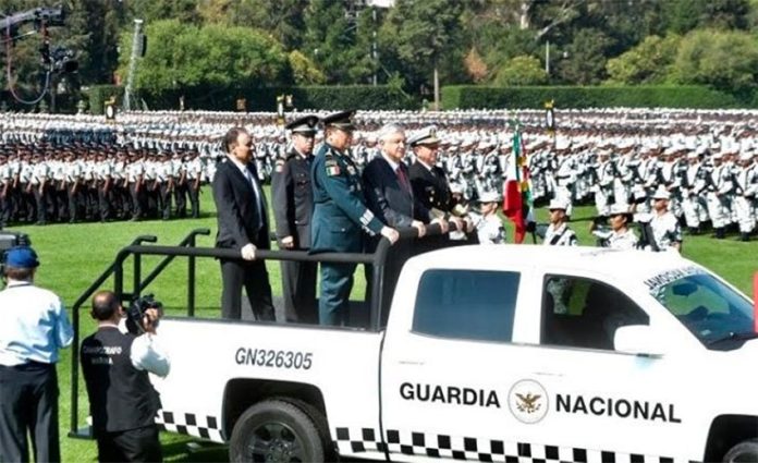 President López Obrador officially launched the National Guard in Mexico City Sunday.