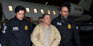 El Chapo during his extradition in 2017.