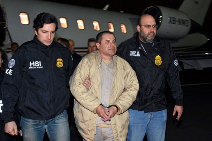 El Chapo during his extradition in 2017.