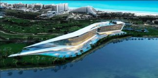 Artist's conception of Cancúns new megahotel.