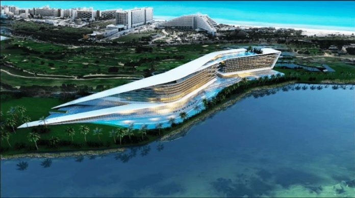 Artist's conception of Cancúns new megahotel.