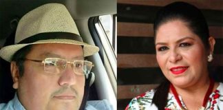 Journalist Jiménez and ex-mayor López.