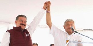 Lomelí, left and López Obrador in a file photo.