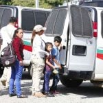 Immigration agents detain migrants in Acayucan, Veracruz.