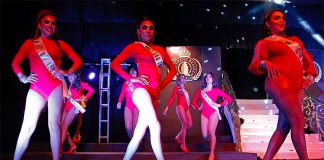 Contestants at Saturday's transgender beauty pageant.