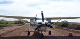 Scene of the Chiapas plane robbery.