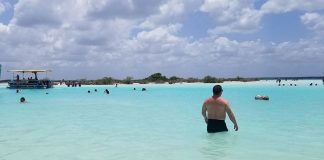 A sargassum-free beach in the Riviera Maya.