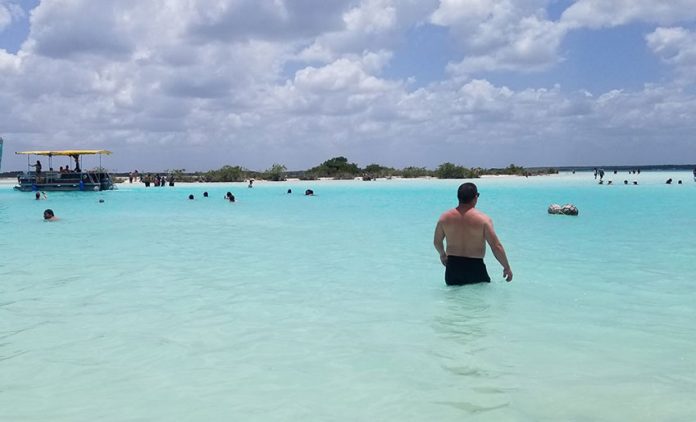 A sargassum-free beach in the Riviera Maya.