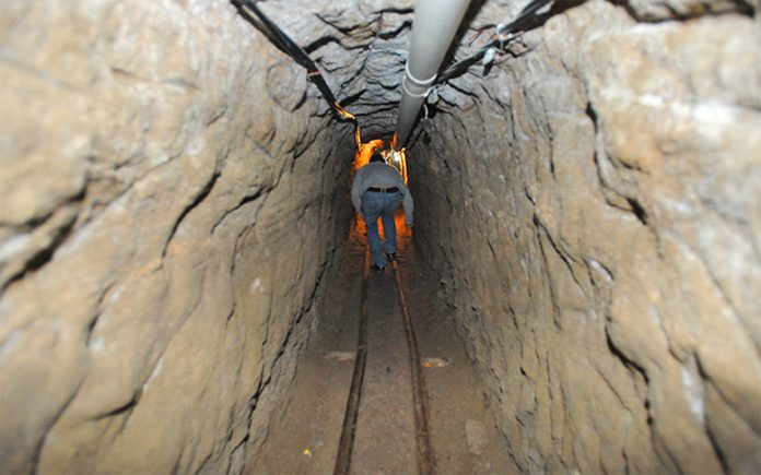 El Chapo's escape tunnel at the Altiplano prison.