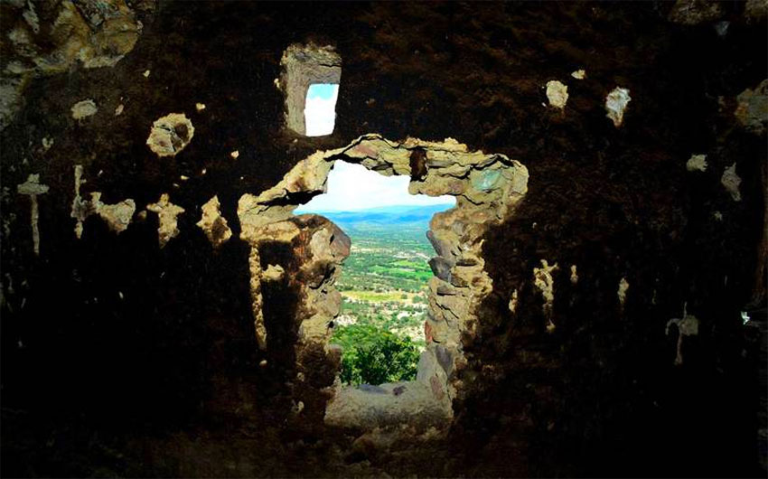 Looking out one of Las Ventanas' windows.