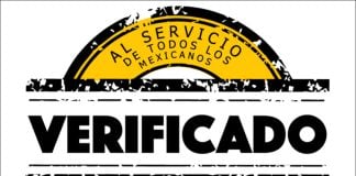 The logo of the government news agency's new fact-checking unit.