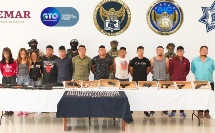 The 16 Guanajuato murder suspects.