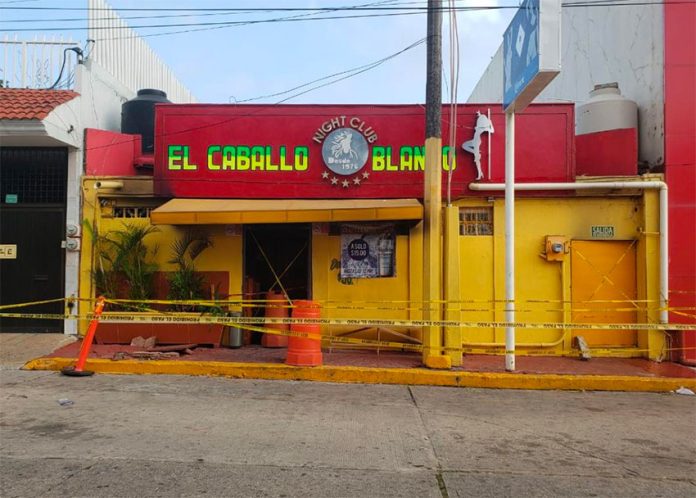 The Coatzacoalcos bar that came under attack Tuesday night.