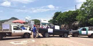 A fertilizer protest in Guerrero