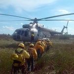 Firefighters have been busy in the Sian Ka'an Biosphere Reserve.