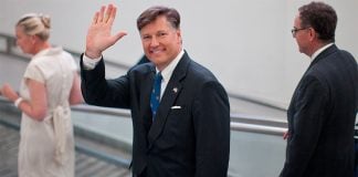 Ambassador Landau at Mexico City airport on Friday.