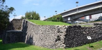 The Mixcoac archaeological site in Mexico City