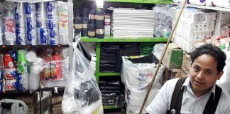 When people can't wash dishes for lack of water, they need disposables, says Juan Carlos Collazo.