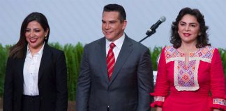 PRI leadership candidates Piñon, Moreno and Ortega.