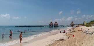 Playa Mujeres on Wednesday morning.