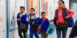 Students returned to classrooms across Mexico today.