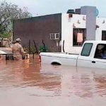 Flooding in Comondú, Baja California Sur.