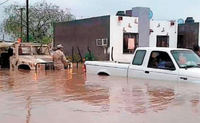 Flooding in Comondú, Baja California Sur.