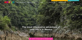 The relaunched Visit Mexico website.