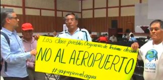 airport water protest