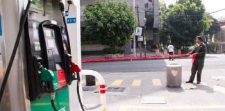 Out of gas. One of the Puebla stations that had to close.