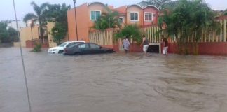 Flooding caused by Narda on the weekend in Guerrero.