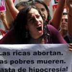 An abortion protest in 2014.
