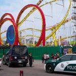 The roller coast where Saturday's accident occurred.