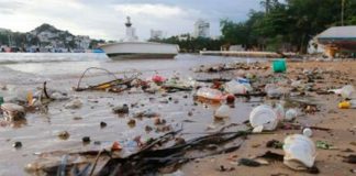 A beach in Jalisco after Lorena made landfall Thursday morning.