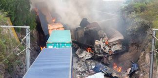 Yesterday's collision in Hidalgo.