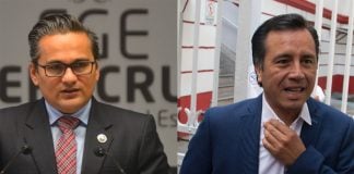 Suspended attorney general Winckler, left, and Governor García: no love lost.