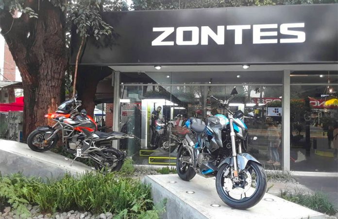 The Zontes motorcycles showroom in Mexico City.