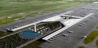 One of the designs that have surfaced of the new airport.