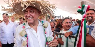 López Obrador in Sonora on Sunday.